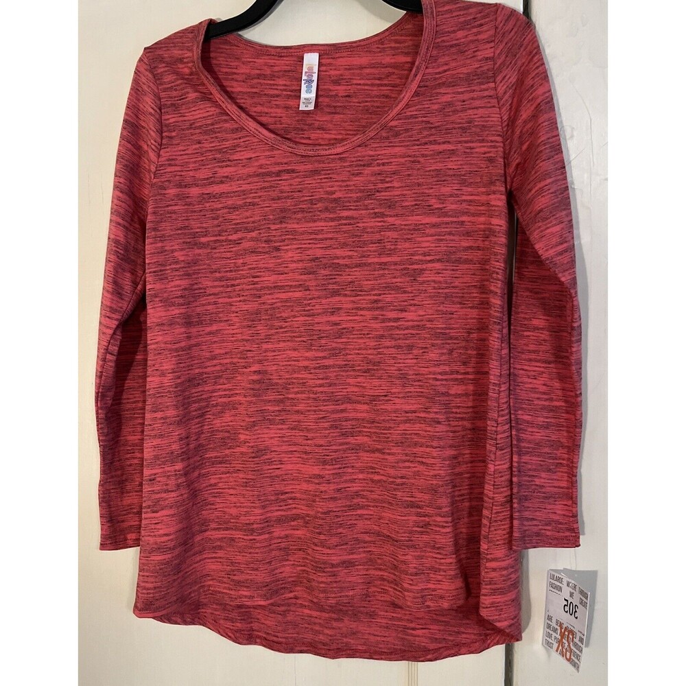 Lularoe Women’s Size X-Small Lynnae Tunic Top Coral Long Sleeve Shirt Blouse NWT